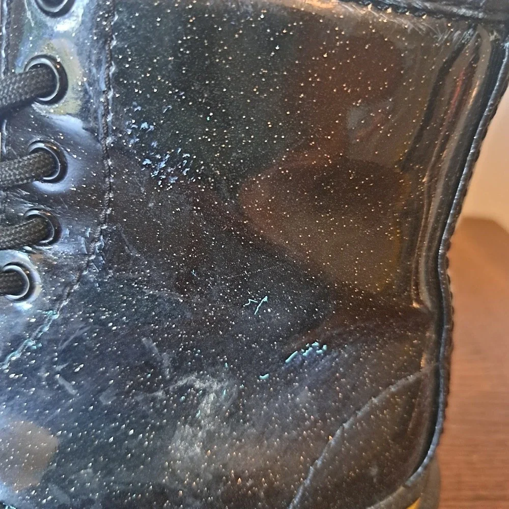 Dr. Martens 1460 Glitter J Black Sparkle Combat Boots Kids Size 13 US 31 EU